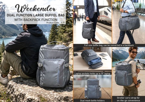  Duffel Bag With Backpack Function - Corporate Gifts