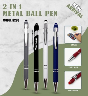 2 In 1 Metal Ball Pen 