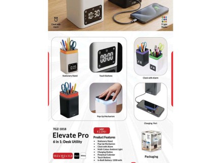 6-in-1 Multi-Functional Desk Utility And Charging Station - Corporate Gifts