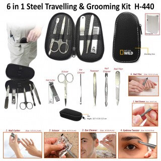 6 in 1 Steel Travelling & Grooming Kit