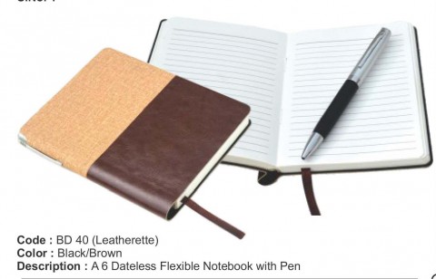 A6 UNDATED FLEXI NOTE BOOK
