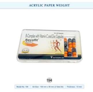 Acrylic Paper Weight (Rectangle)