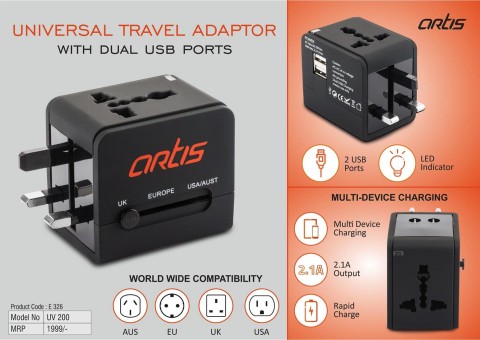 Artis Universal travel adaptor