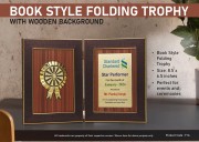 Book Style Folding Trophy with Award Motif  