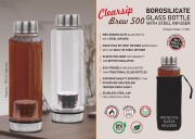 Borosilicate Glass Bottle with Steel Infuser 