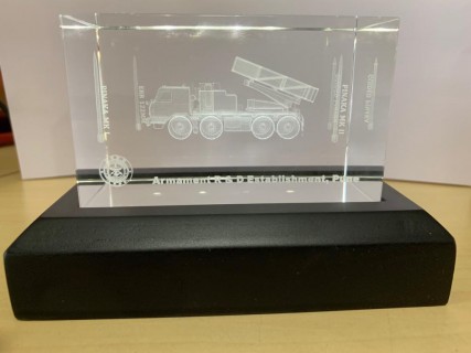 CRYSTAL PAPER  WITH WOODEN BASE