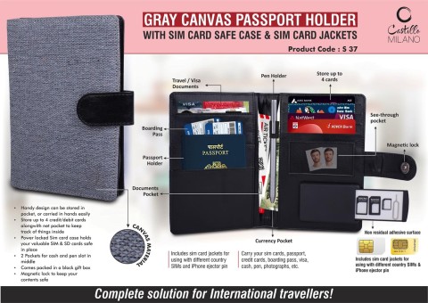 Canvas Passport Holder