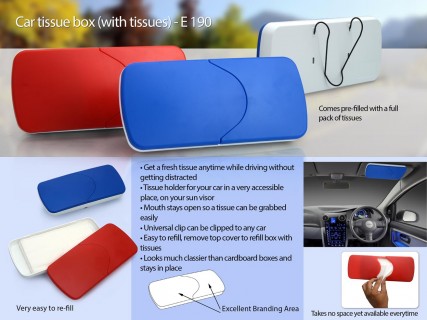 Car Tissue Box with Tissues