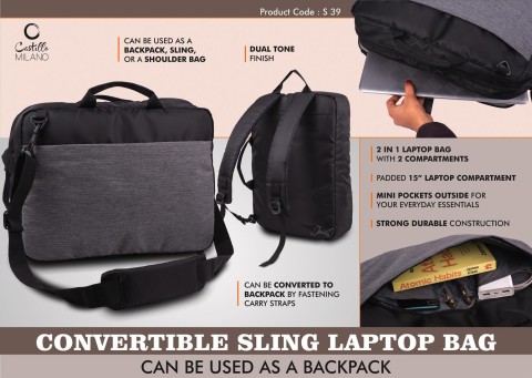 Convertible Sling Laptop Bag