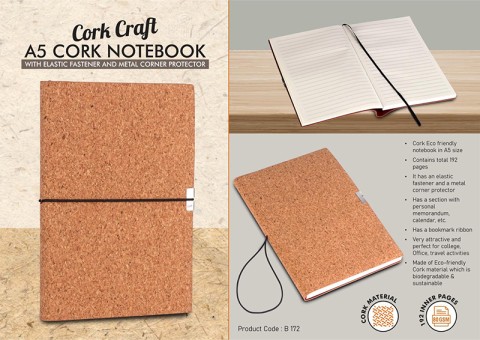 CorkCraft A5 Cork Notebook 