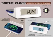 Digital Clock with 10W Wireless Charger