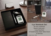 Double Strip A6 size Notebook,Pen, Clock and Keychain