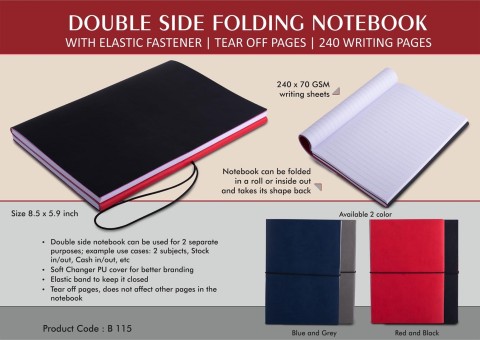 Double side Folding Notebook 