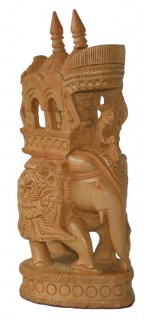 Elephant Hand Craved Elephant with Ambari