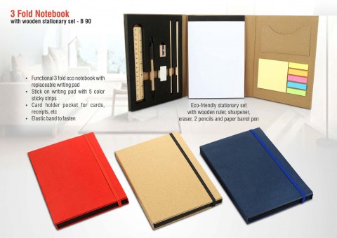Eco Friendly 3 Fold Notebook