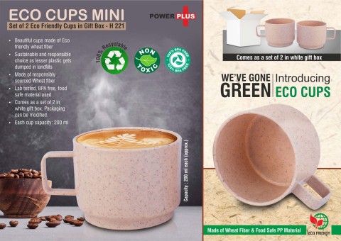 Eco cups  Set of 2 