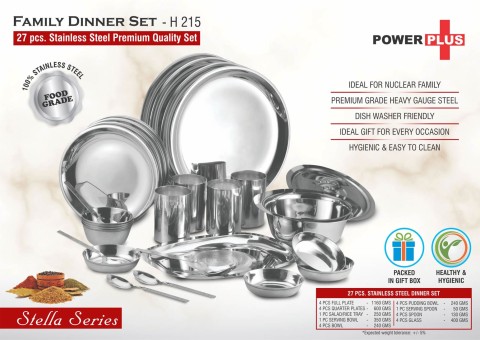 Family Dinner Set 27 pc Stainless Steel