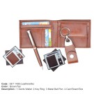Gift set 3 in 1, Leatherette wallet with key chain 