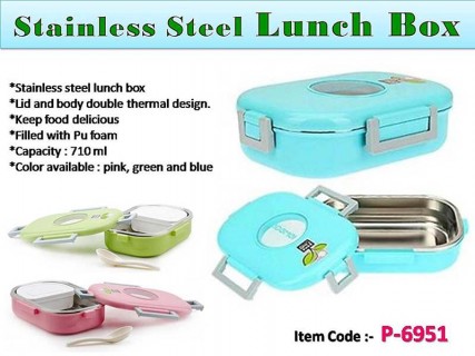 Insulated Steel Lunch Box-Slim