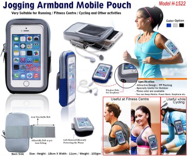 Jogging Armband with Mobile Pouch 