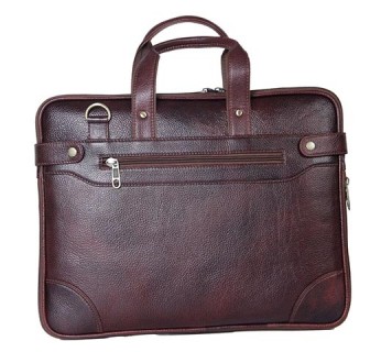 Leatherette Double Zipper Laptop Bag