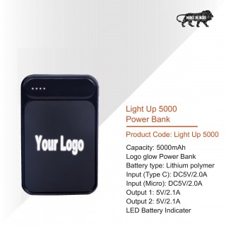 Lightup Power Bank 5000mAh