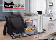 Lunch box with 3 Microwaveable Steel containers