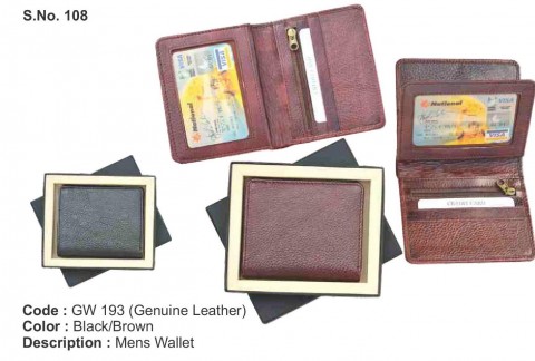 Mens Wallet - Genuine Leather 