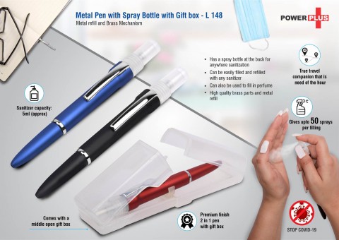 Metal Pen with Spray bottle
