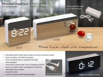 Mirror Finish Digital Clock