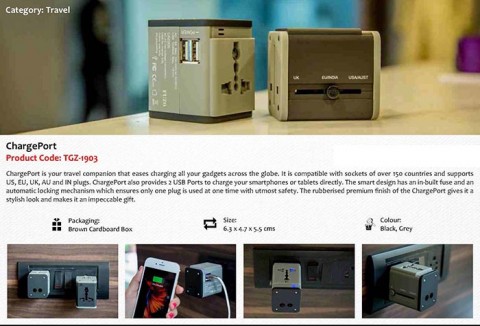 Multi country Charger with 2 USB Port