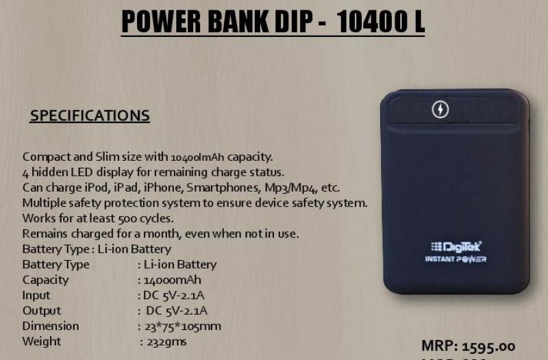 power bank price range