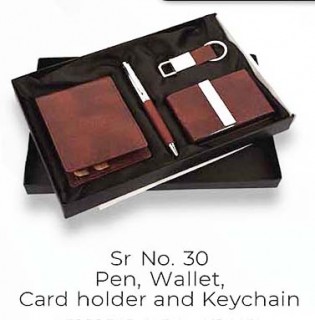Pen, Wallet, Card Holder and Keychain set 