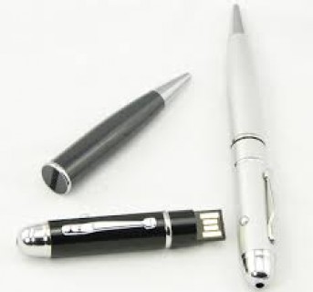 Pen with pen drive with pointer
