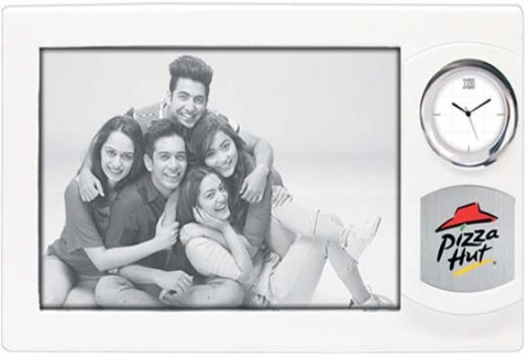 Photo frame with clock