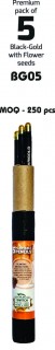 Plantable Pencil Black Gold Box of 5pcs