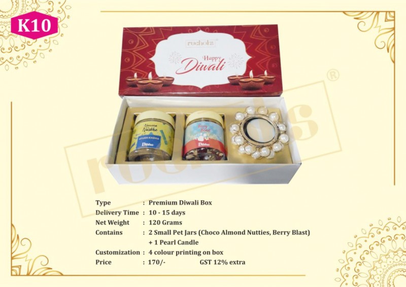 Berry India Gifts Diwali Gifts Long Fusion 4 Part Dry Fruit Box, 200 Grams  : Amazon.in: Grocery & Gourmet Foods