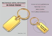 Rectangle metal keychain 