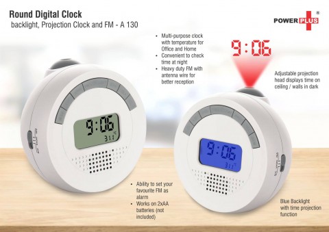 Round Digital clock with back light