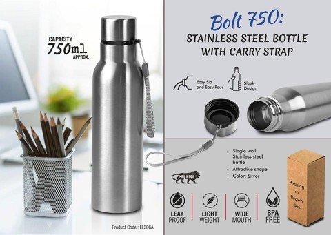 Stainless Steel Single Wall Bottle - Corporate Gifts