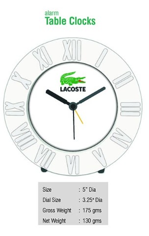 Alarm Table Clock with Roman Digits