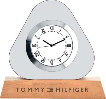 Triangle Wooden Table Clock 