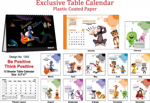 Table Calendar -Be positive