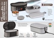 Thermo Bite Slim Electric Lunch Box with 2 Steel Containers