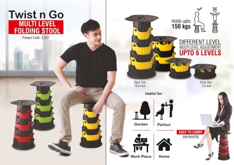 Twist n Go Multi level Folding stool