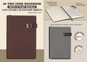 Two Tone Notebook with D Flap Buckle