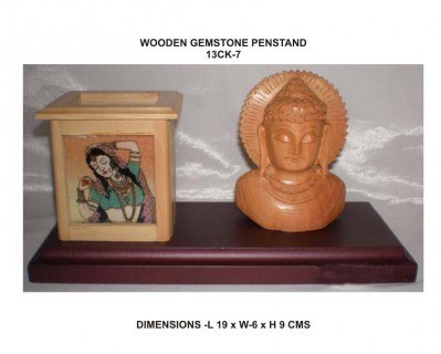 Wooden Genstone Penstand