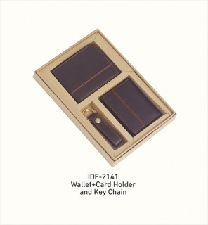 Wallet, Card Holder and Keychain Set 