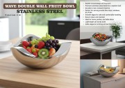 Wave Double Wall Fruit Bowl (SS)