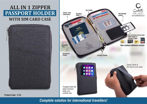 Zipper Passport holder